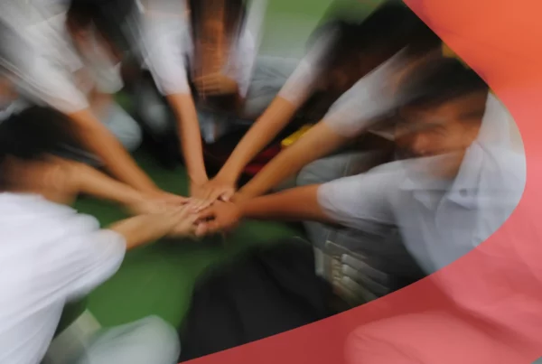 Sport team symbolizing the union of a team