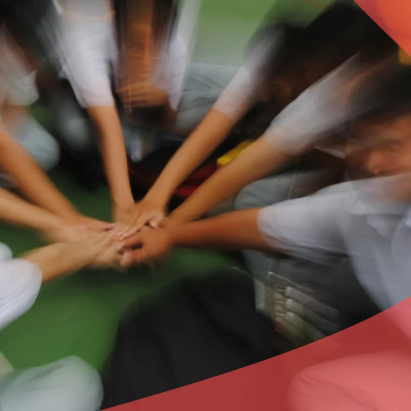 Sport team symbolizing the union of a team