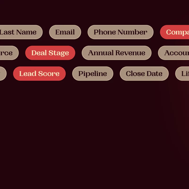 Labels with data property from CRM