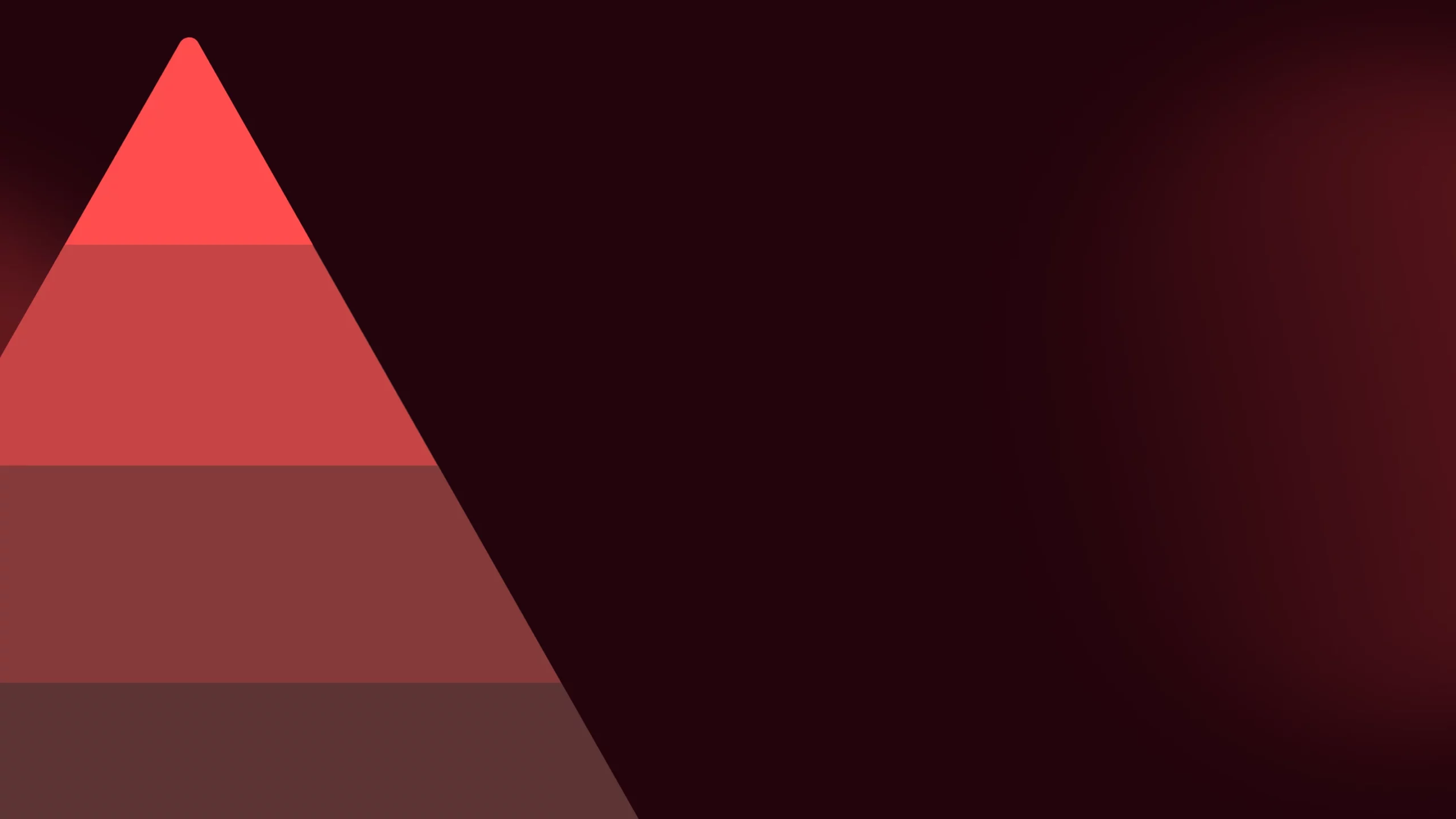 Orange pyramid with different stages